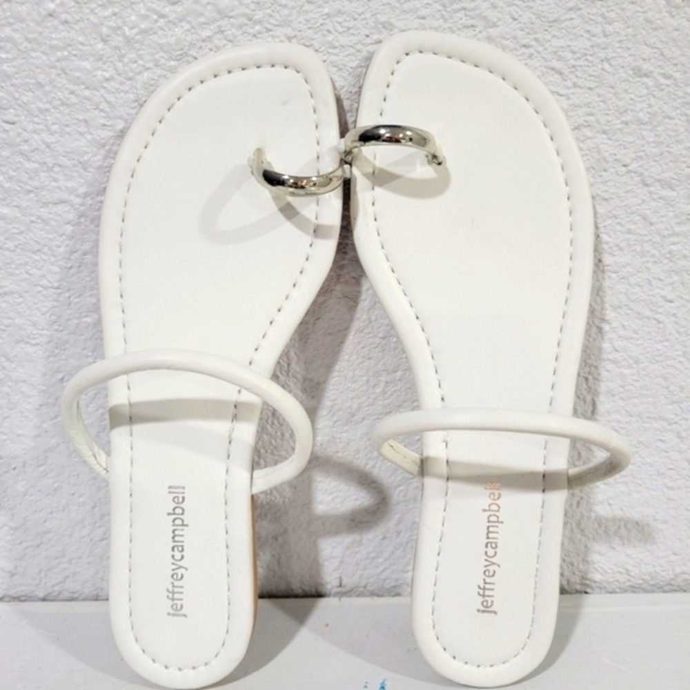 Jeffrey Campbell White Minimalist Sandals